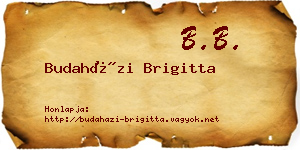 Budaházi Brigitta névjegykártya
